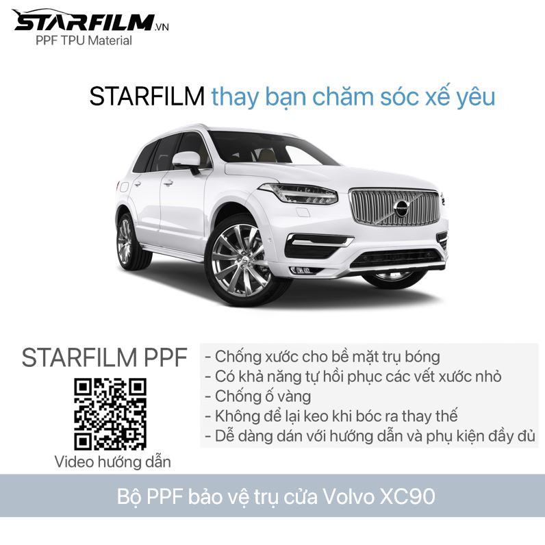 Volvo XC90 PPF TPU Trụ bóng chống xước tự hồi phục STARFILM