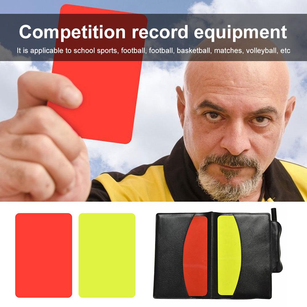 Bóng Đá Bộ Thẻ Trọng Tài Bóng Đá Cảnh Báo Trọng Tài Thẻ Đỏ Và Vàng Với Ví Bảng Điểm Máy Tính Xách Tay Trọng Tài Phụ Kiện