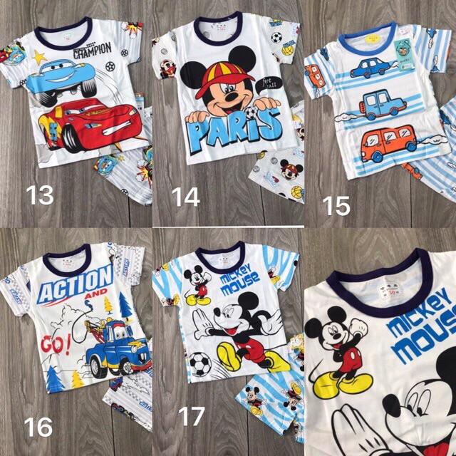 Bộ cotton cộc tay Quảng Châu cho bé trai