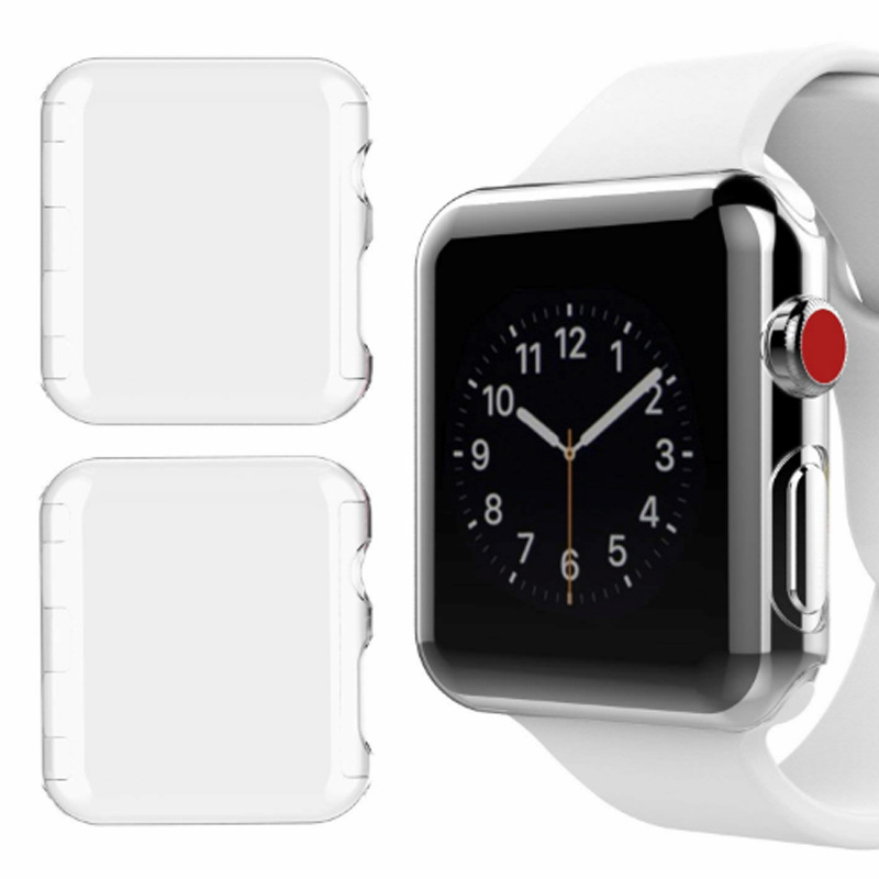 Bộ 2 Case Ốp Dẻo Silicon Dành Cho Apple Watch 44mm Series 4 (Chống Va Đập Trầy Xước, Chống Bụi, Bảo Vệ Viền Và Mặt Đồng Hồ)