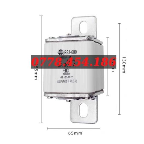 Cầu chì Zhengrong RS3-600 aR 450A 500A 550A 600A 500V-120KA