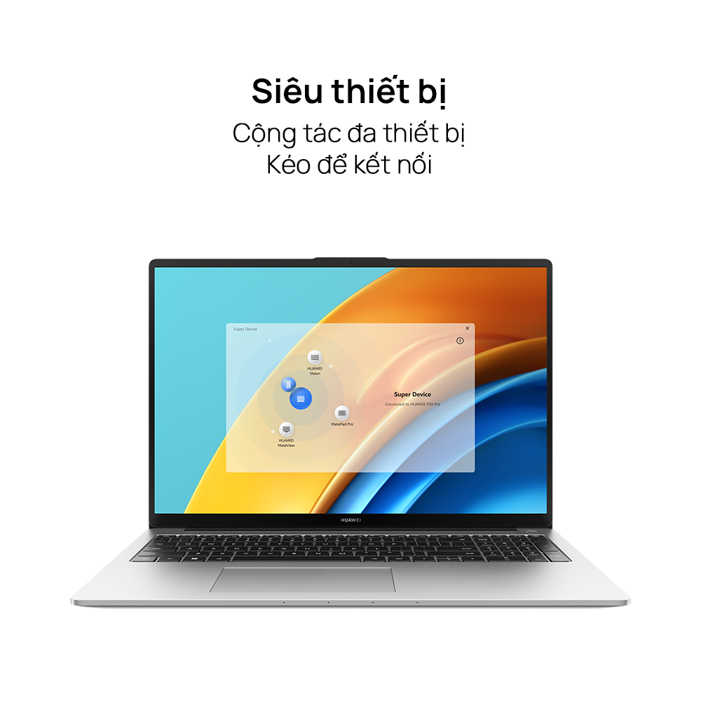 Máy Tính Xách Tay HUAWEI MateBook D 16 (16GB/512GB) Màn hình HUAWEI FullView 16&quot; | Intel Core i5 Thế Hệ Thứ 12 H-Series | Hàng Chính Hãng