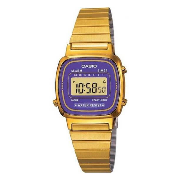 Đồng Hồ Điện Tử Nữ Casio LA670WGA-6DF Dây Kim Loại