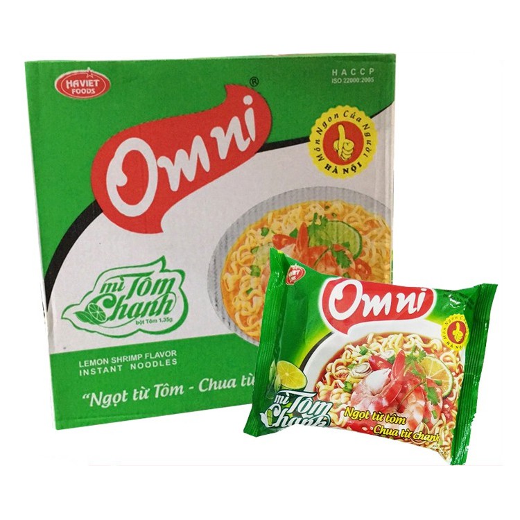 Mì tôm chanh Omni 75g - Thùng 30 gói