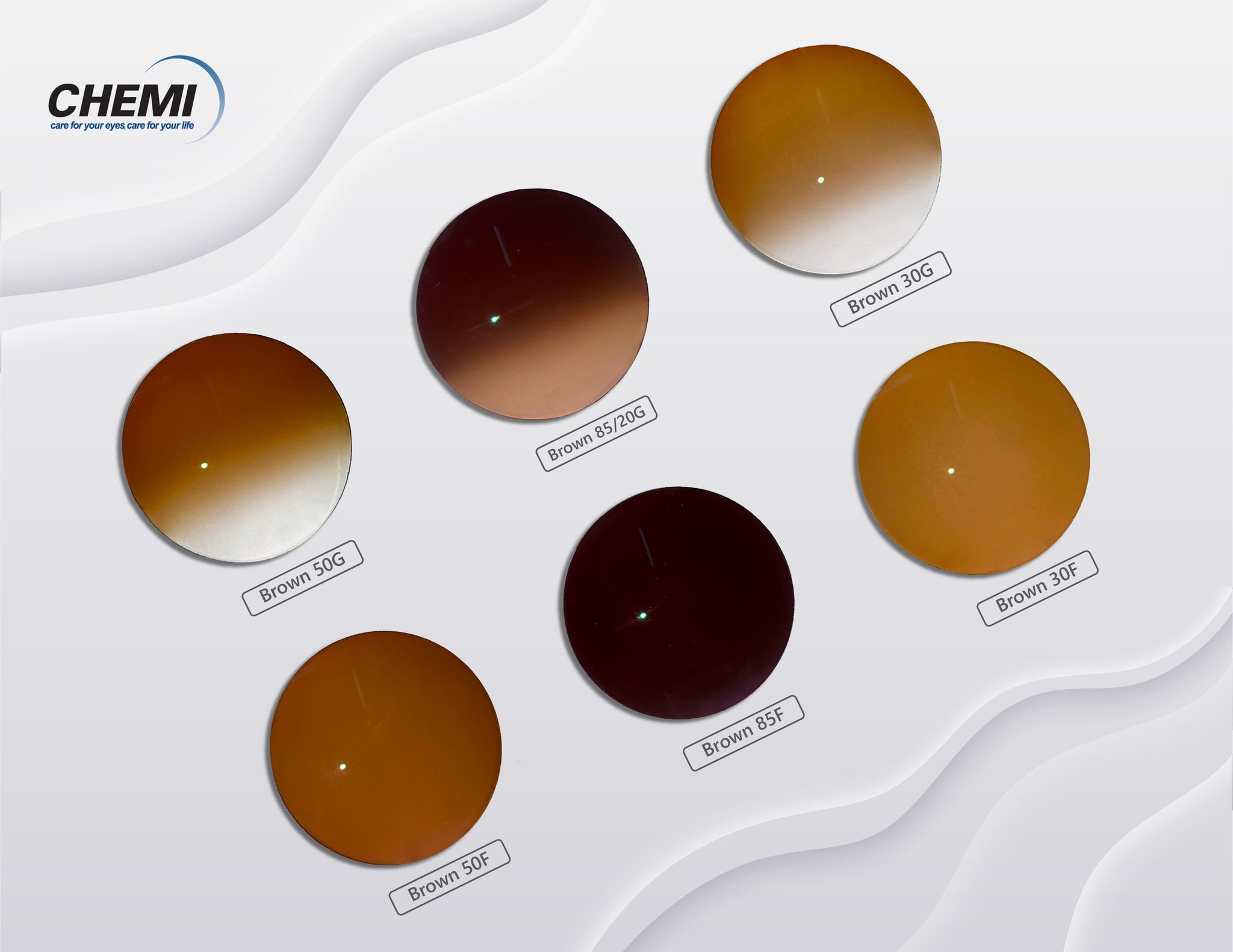 Hình ảnh Tròng kính Chemi cận màu Tint 1.60 UV400 SP chính hãng