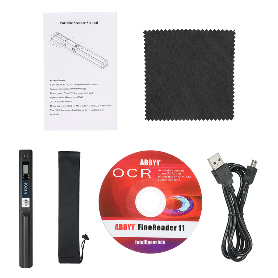 Máy Quét Tài Liệu iScan Mini Cầm Tay Định Dạng JPG Và PDF