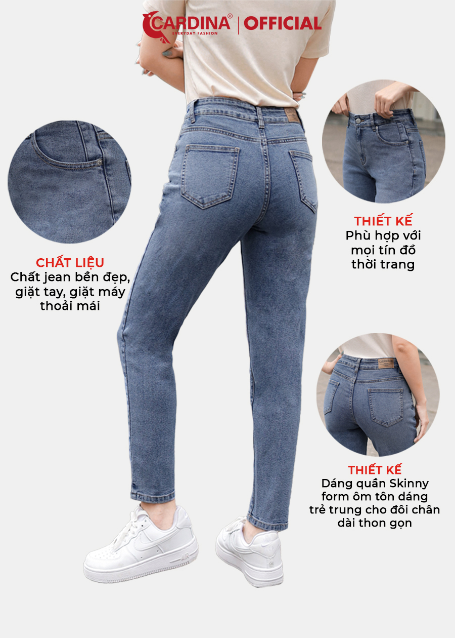 Quần Jeans Nữ  Cao Cấp Dáng Skinny Cài Khuy Có Khóa Kéo 2QF16 (Không Kèm Áo)