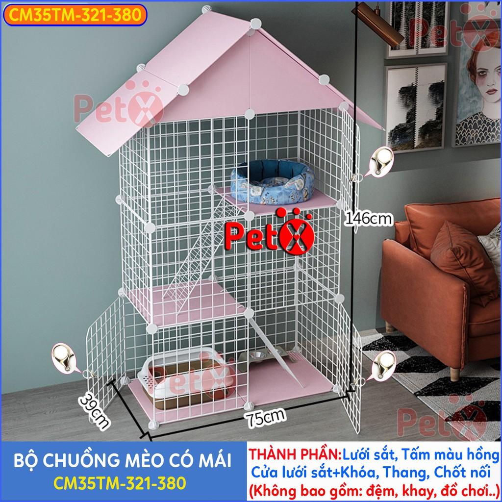 Chuồng mèo 2 tầng, 3, 4 tầng giá rẻ đẹp lắp ghép đa năng đơn giản với lưới sắt sơn tĩnh điện nuôi thú cưng, thỏ, bọ