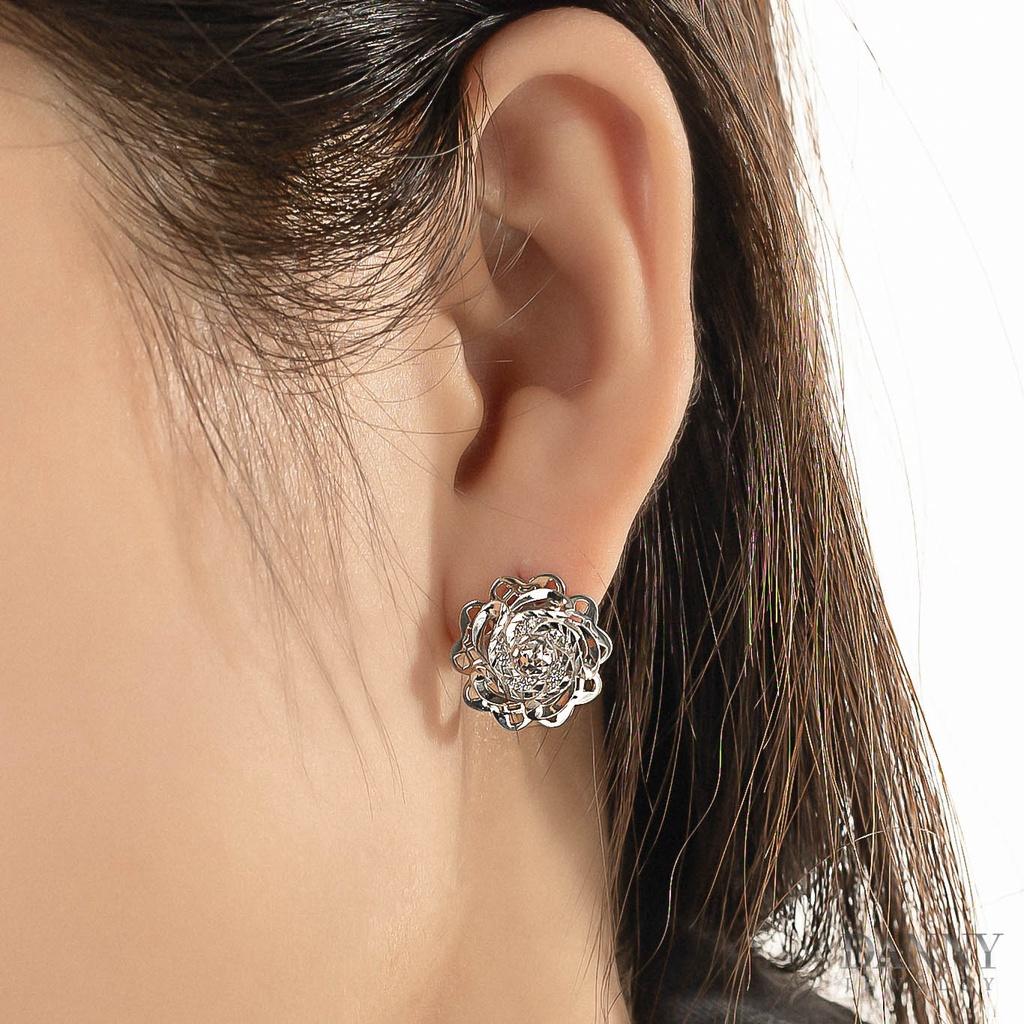 Bông Tai Nữ Bạc 925 Danny Jewelry Xi Bạch Kim Đính Đá CZ NI4GZ028