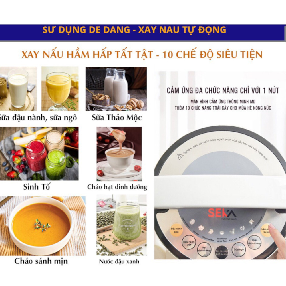 Máy làm sữa hạt cao cấp 1.8L-Món quà dinh dưỡng cho cả gia đình.