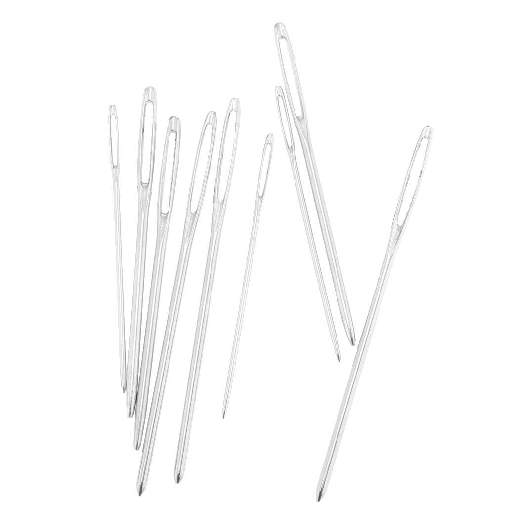 2-5pack 9pcs Large-eye Blunt Stitching Needles Hand Sewing Knitting Needle with