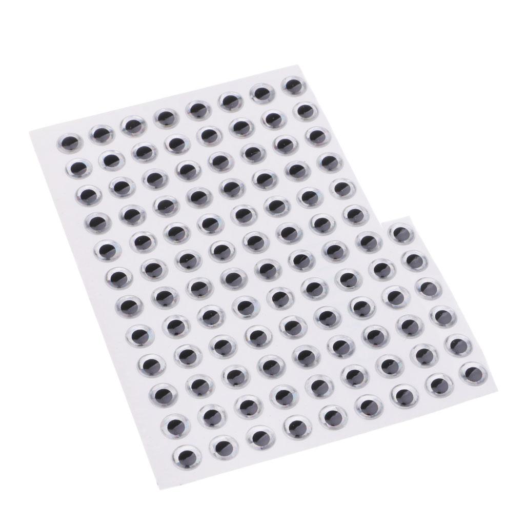 100pcs Fishing Lure Eyes Holographic Self Adhesive Eyes 3D Fish Eye DIY