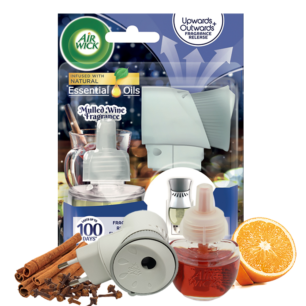 Bộ Tinh Dầu Cắm Điện Air Wick AWK2779 Orange &amp; Cinnamon 19ml (Hương cam, quế), sử dụng điện 220V