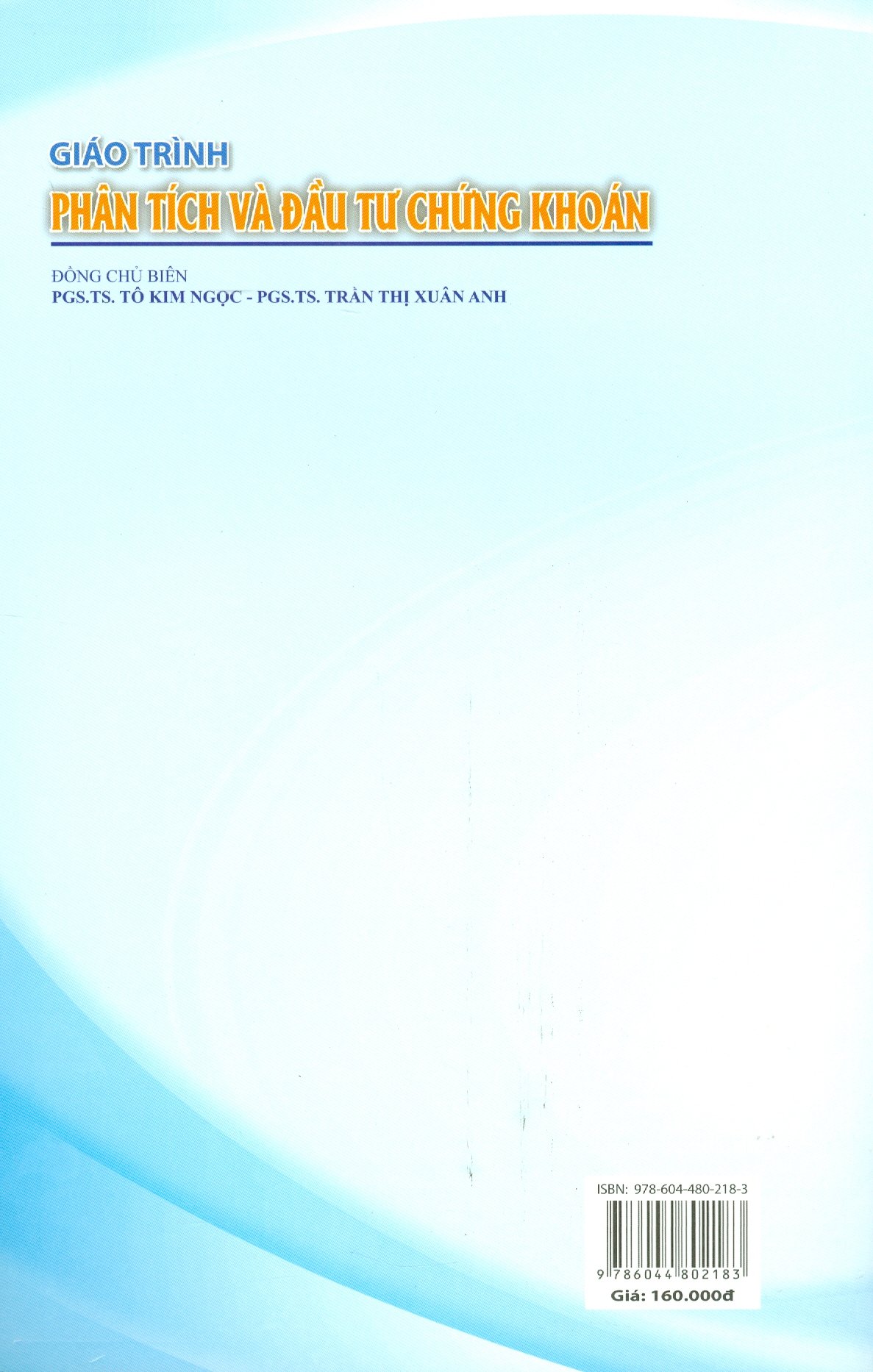 Giáo Trình Phân Tích Và Đầu Tư Chứng Khoán