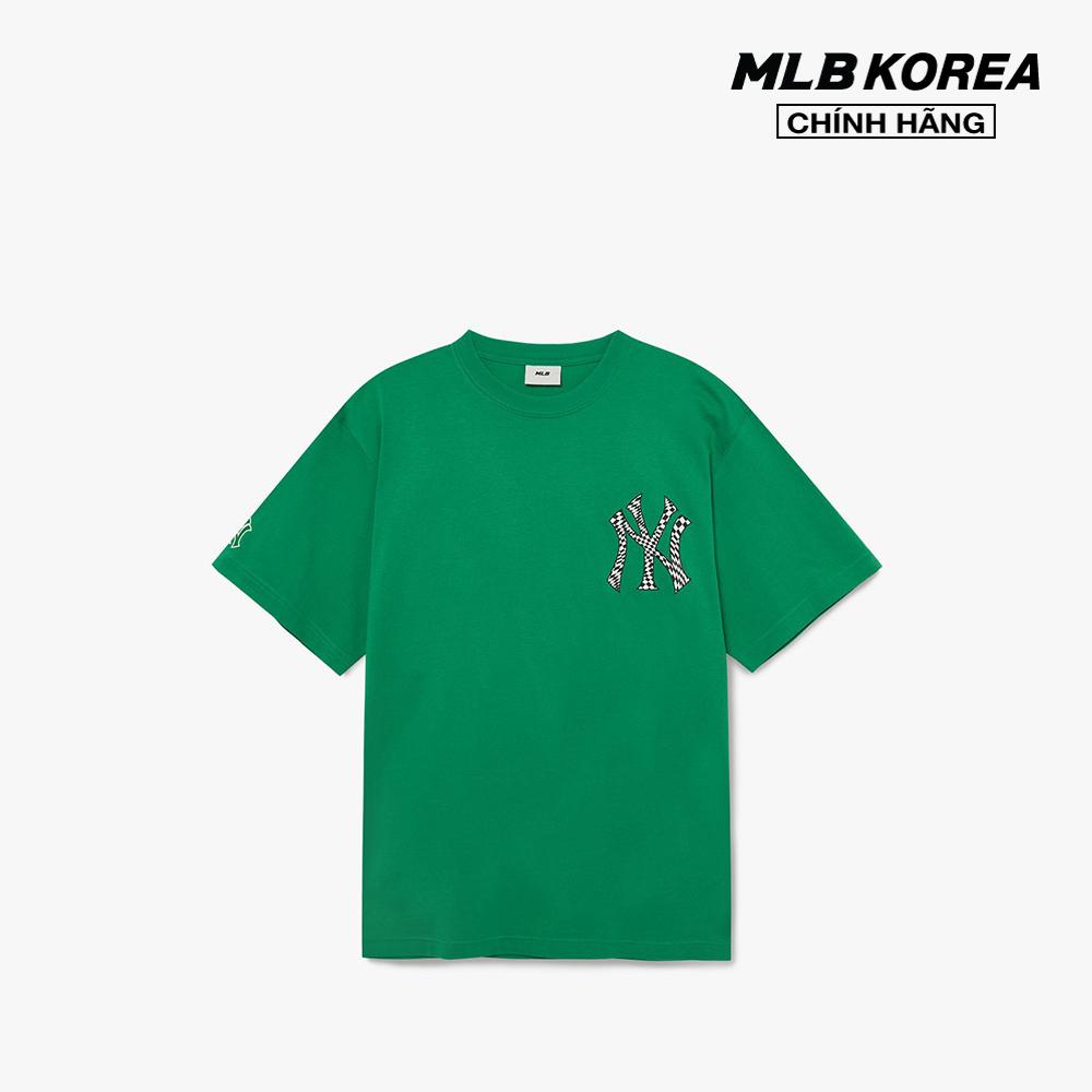 MLB - Áo thun unisex cổ tròn tay ngắn Checkerboard Clipping Logo Overfit 3ATSO0233-50GND