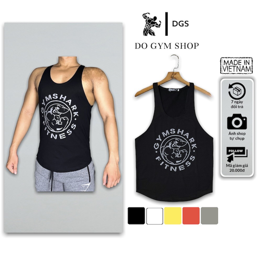 Áo ba lỗ nam tập gym DO GYM SHOP chất thun thoáng mát khi chơi thể thao, mặc nhà