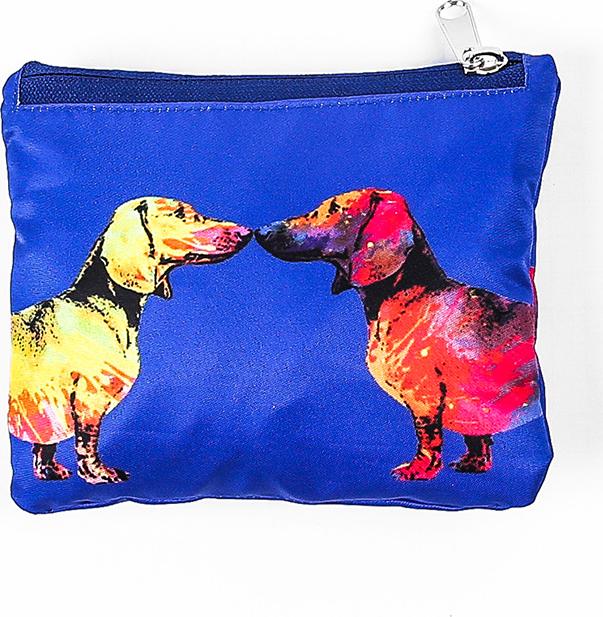 Túi Dây Rút XOX Backpack Dachshund Couple Blue