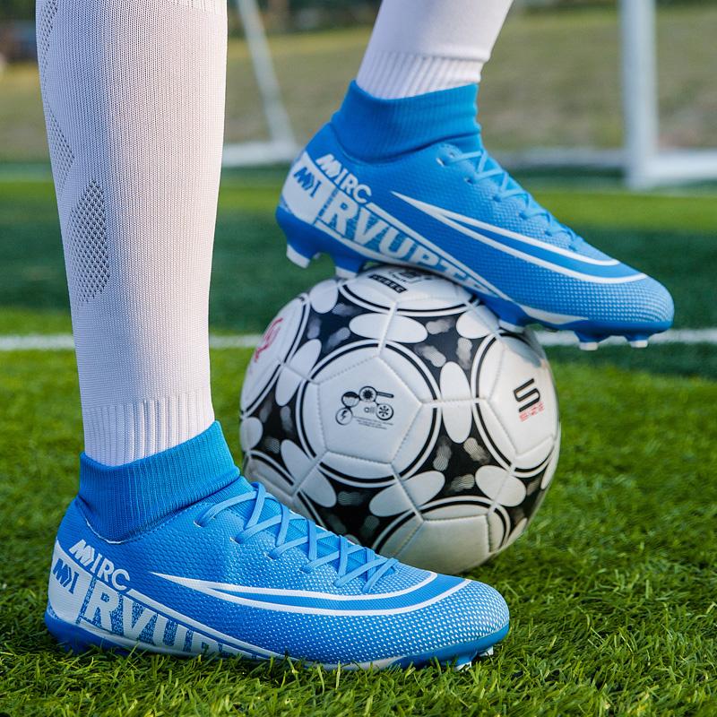 Giày bóng đá LSYAAAAA Giày bóng đá nam Giày bóng đá nhân tạo Giày chống trượt Giày bóng đá cho thanh thiếu niên mắt cá chân cao gót Giày thể thao đào tạo trong nhà cho trẻ em