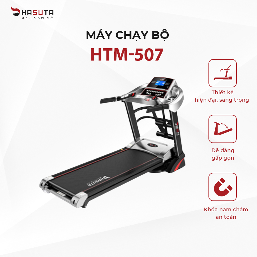 Máy chạy bộ gấp gọn tại nhà HTM-507 - Hàng chính hãng