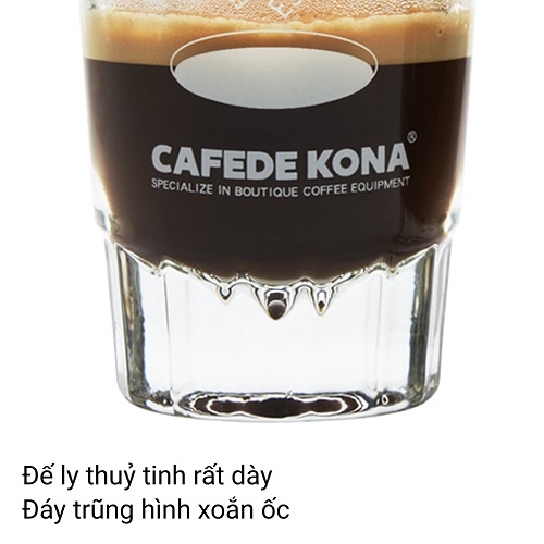 Ly thủy tinh espresso test shot 50ml chuyên dụng siêu dày trong suốt có vạch đong