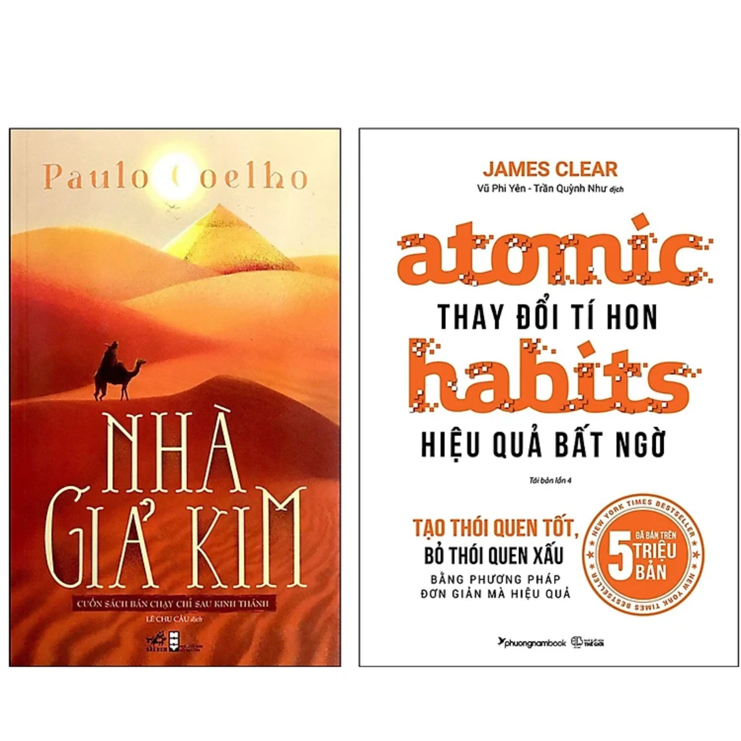 Combo 2Q: Nhà Giả Kim + Automic Habits - Thay Đổi Tí Hon - Hiệu Quả Bất Ngờ
