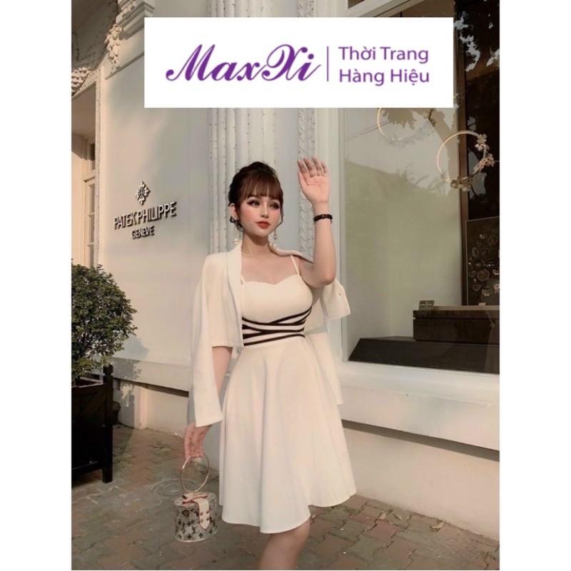 Đầm Nữ Dự Tiệc Kèm Áo Khoác Croptop