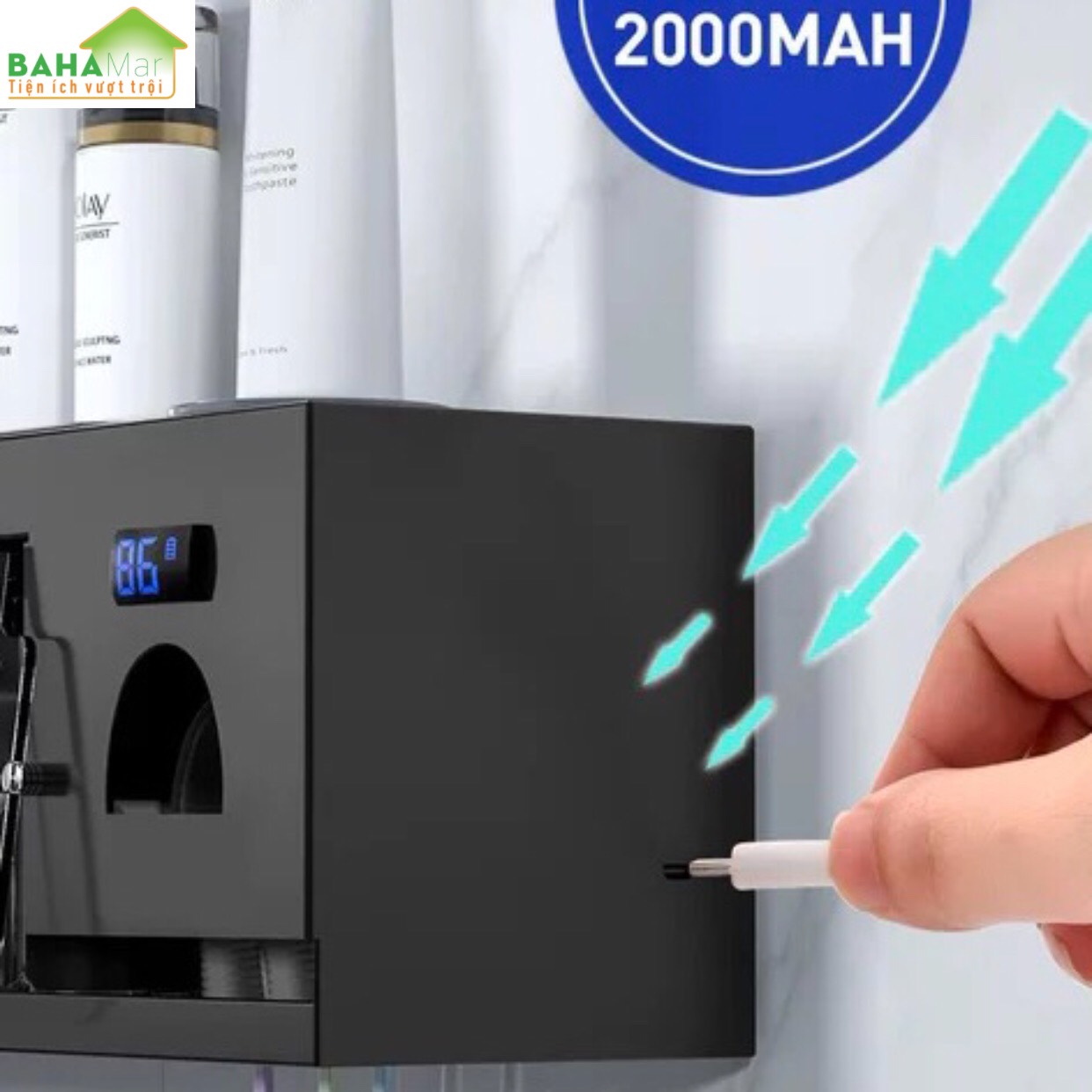 KỆ BÀN CHẢI ĐÁNH RĂNG - BỘ 4 CỐC ĐÁNH RĂNG RIÊNG TỪNG NGƯỜI "BAHAMAR"