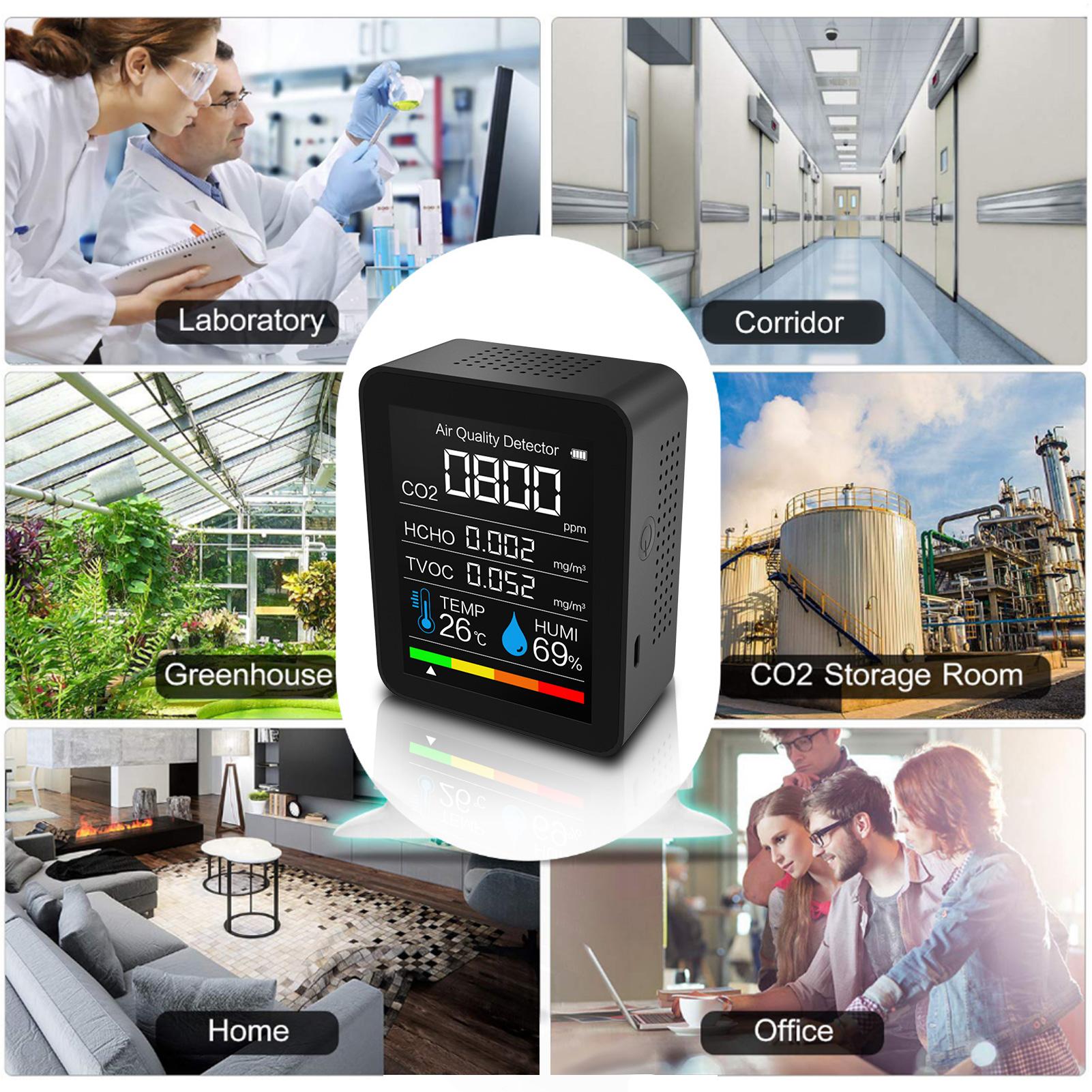 Máy phát hiện carbon Dioxide, đo nhiệt độ/độ ẩm, phân tích chất lượng không khí