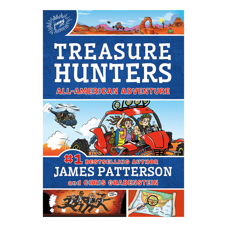 [Hàng thanh lý miễn đổi trả] Treasure Hunters Series #6: All American Adventure (James Patterson and Chris Grabenstein, Illustrated by Juliana Neufeld)