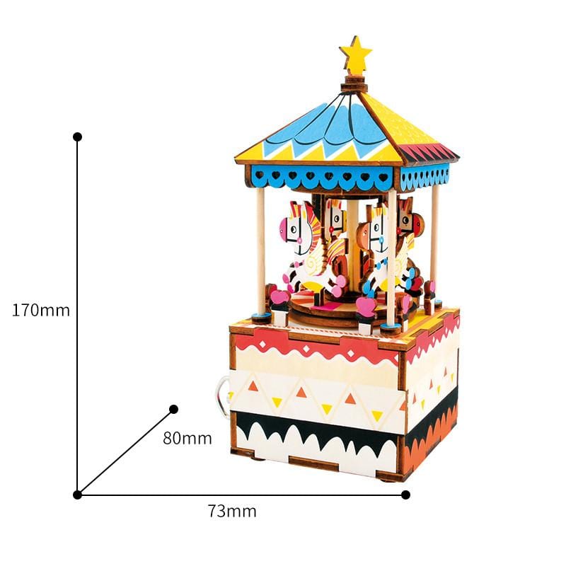 Bộ hộp nhạc gỗ mô hình lắp ráp 3D
