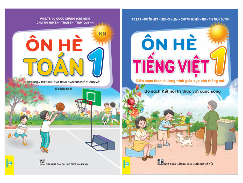 Sách - Bộ 2 cuốn Ôn Hè Toán + Tiếng Việt 1 Kết Nối - ndbooks