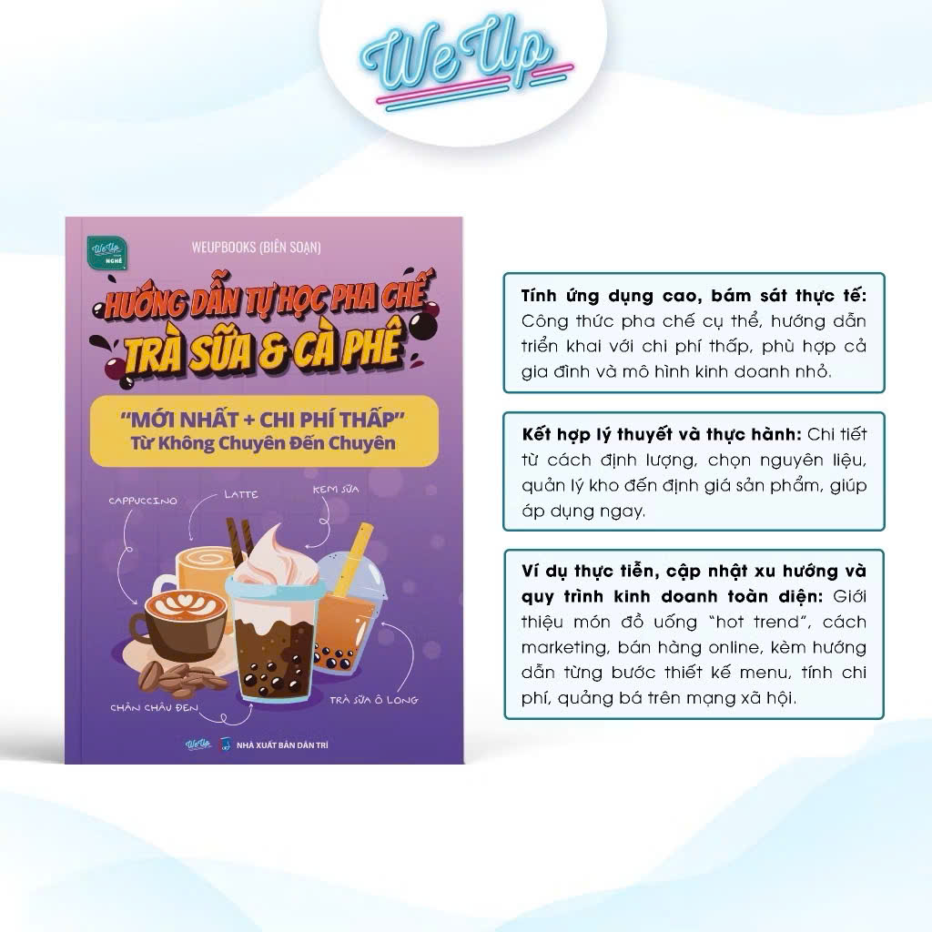 Combo sách: 50 Công Thức Nấu Ăn và Hướng Dẫn Pha Chế Trà Sữa &amp; Cà Phê