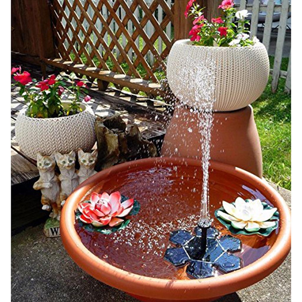 Solar Panel Powered Submersible Fountain Garden Pond Water Pump