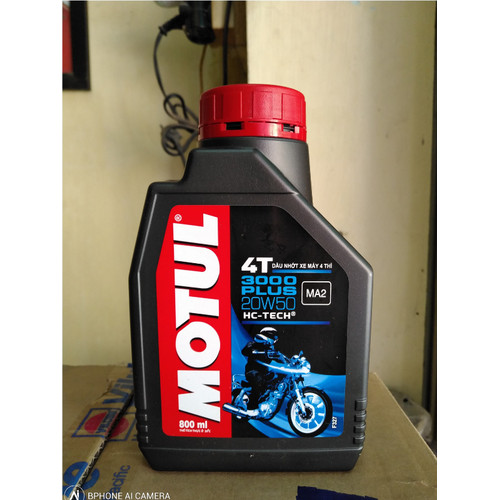 Nhớt Xe Số Motul 3000 Plus 4T 20W50 - Thể Tích 800 ml