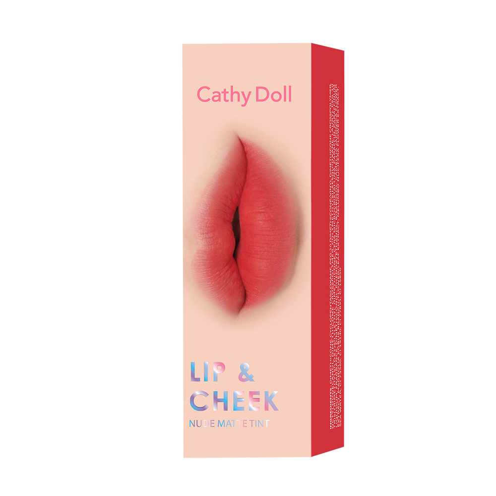 Son kem và má hồng Cathy Doll Lip &amp; Cheek Nude Matte Tint 3.5g