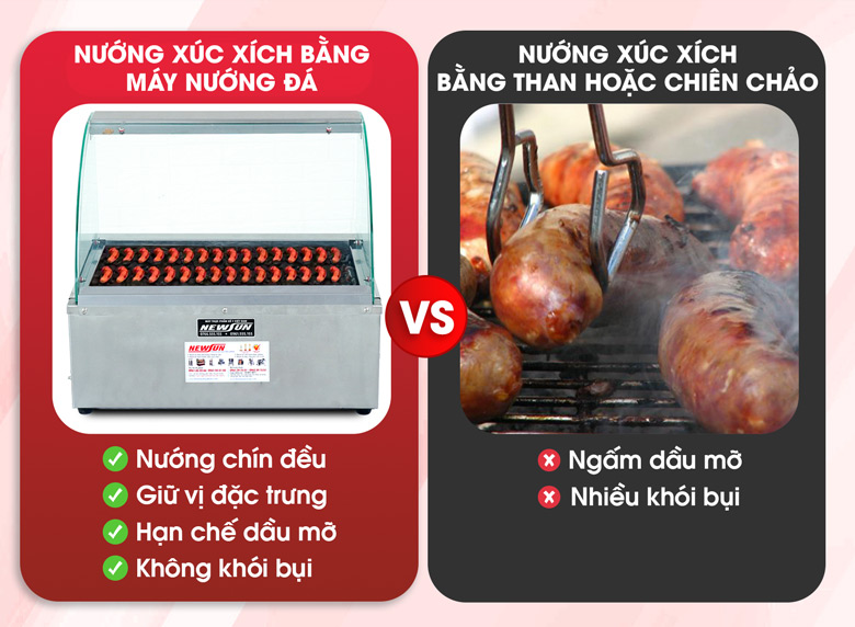 Máy nướng xúc xích 5 thanh CY-5 (kính cong) NEWSUN - Hàng chính hãng