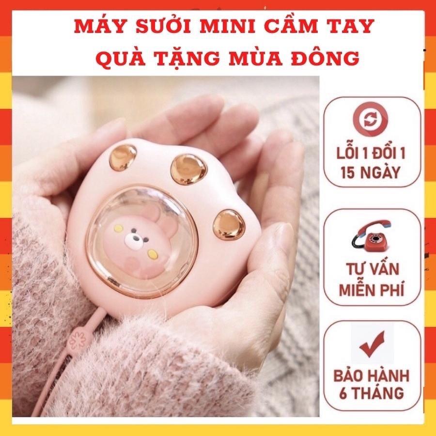 Máy sưởi mini cầm tay đa chức năng, quạt sưởi ấm mini thông minh hình chân mèo đáng yêu