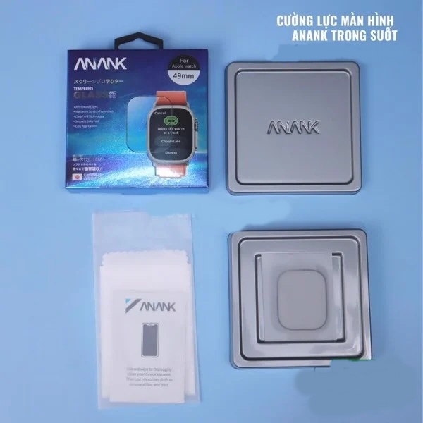 Kính cường lực dành cho Apple Watch Ultra và Ultra 2 - 49mm hiệu Anank 9H công nghệ nhật bản - Hàng chính hãng