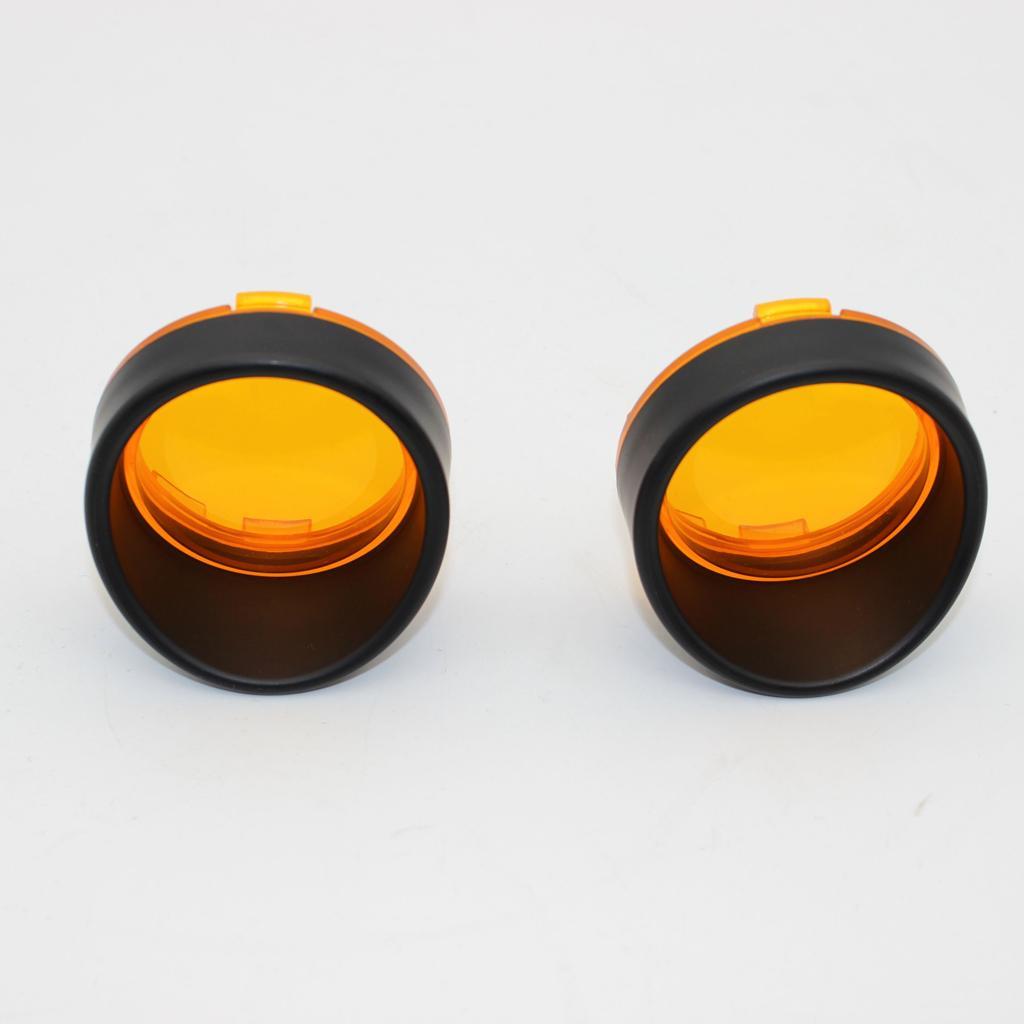 for XL883 XL1200 Black Turn Signal Visor Ring Kit Yellow Lens Cover