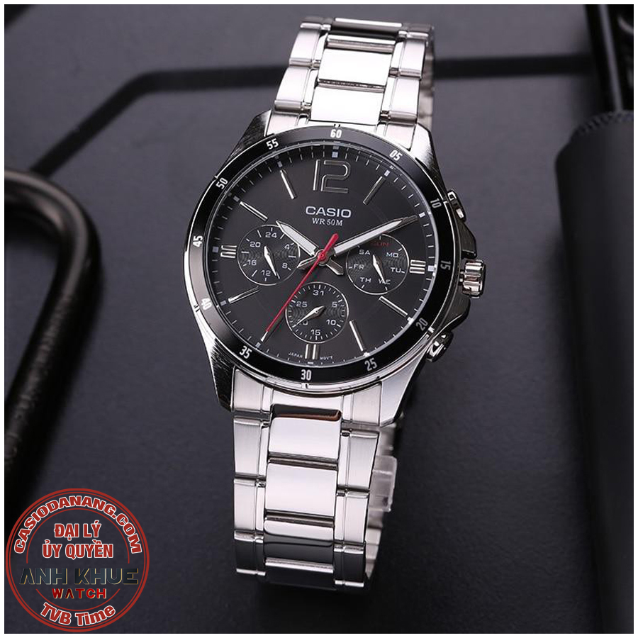 Đồng hồ nam dây kim loại Casio Standard chính hãng MTP-1374D-1AVDF (43mm)