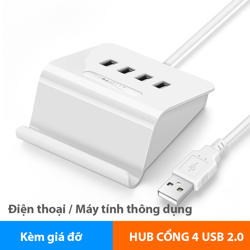Hub bộ chia USB 2.0 tốc độ cao C0003 có thể dùng để sạc pin thiết bị được kèm giá đỡ 4 cổng USB cực tiện lợi hỗ trợ kết nối nhiều thiết bị thích hợp cho cả máy tính lẫn điện thoại