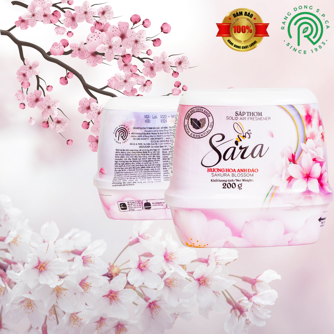 Sáp thơm 2 tầng Sara 200g - Hương Hoa Anh Đào