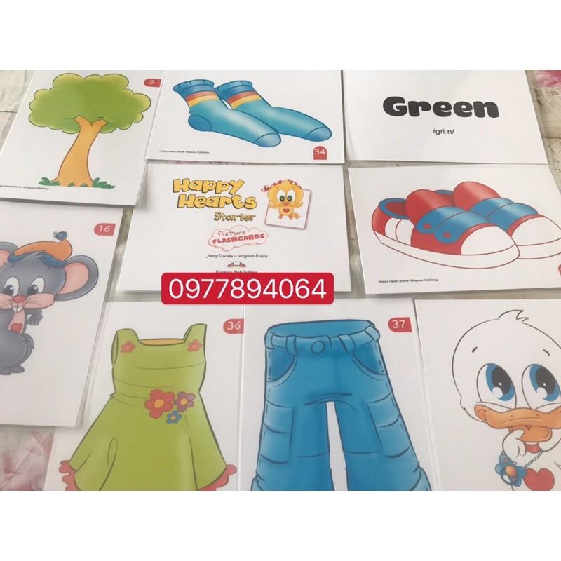 Flashcards Happy Heart Stater ️ép plastics bền đẹpgiáo cụ dạy học cần thiết cho giáo viên Tiếng Anh