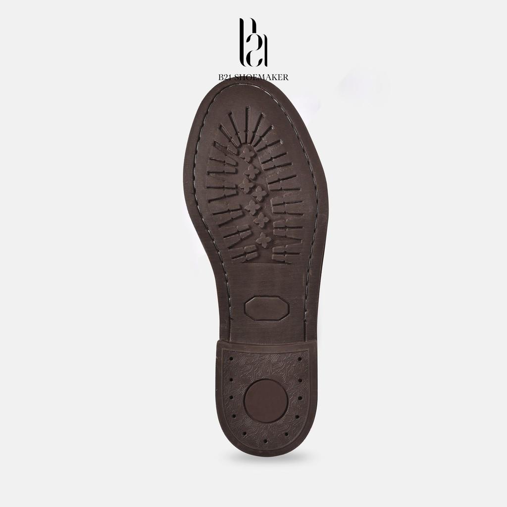 Giày Boot Nam Tăng Chiều Cao Da Bò Sáp Đế Độn Cook Nitrile Vintage Retro Style Bụi Bặm Phượt Full Box - B21 Shoemaker