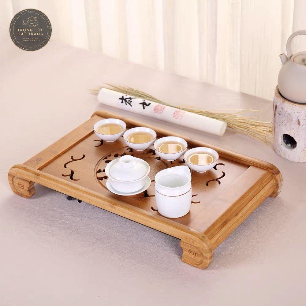 Khay Trà Tre Cao Cấp Khổng Minh Chữ Nhật Kích Thước 50*29*7 KT 04