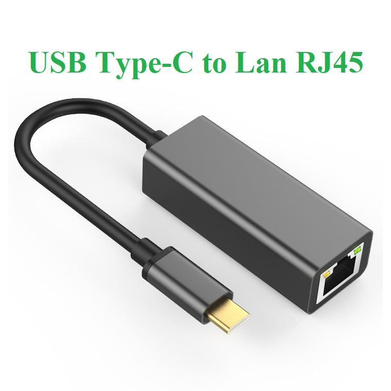 Cáp USB Type-C to Lan kết nối mạng internet cho Máy tính, Điện thoại