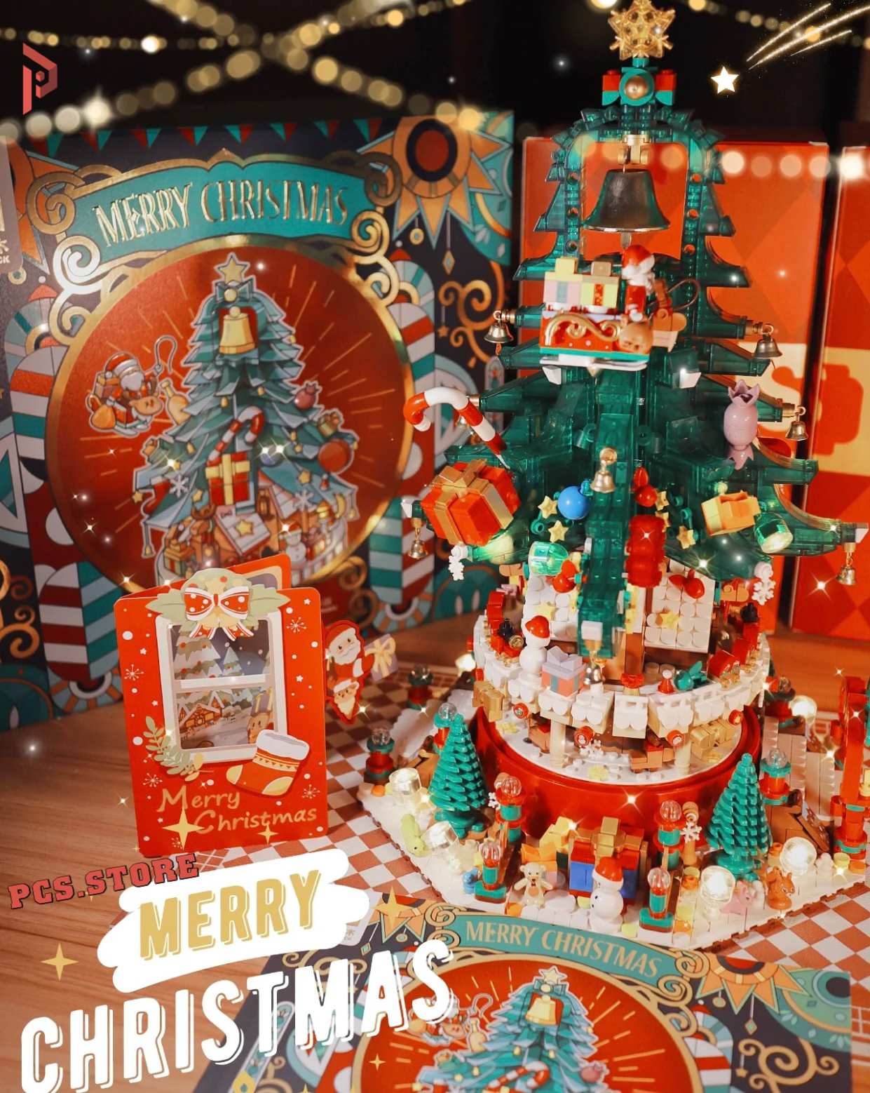 Đồ Chơi Lắp Ráp Mô Hình Cây Thông Noel Sembo 42cm - PCS STORE