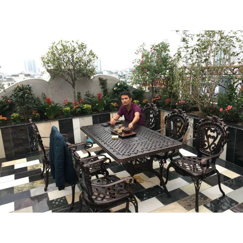 Bàn ghế sân vườn nhôm đúc cao cấp