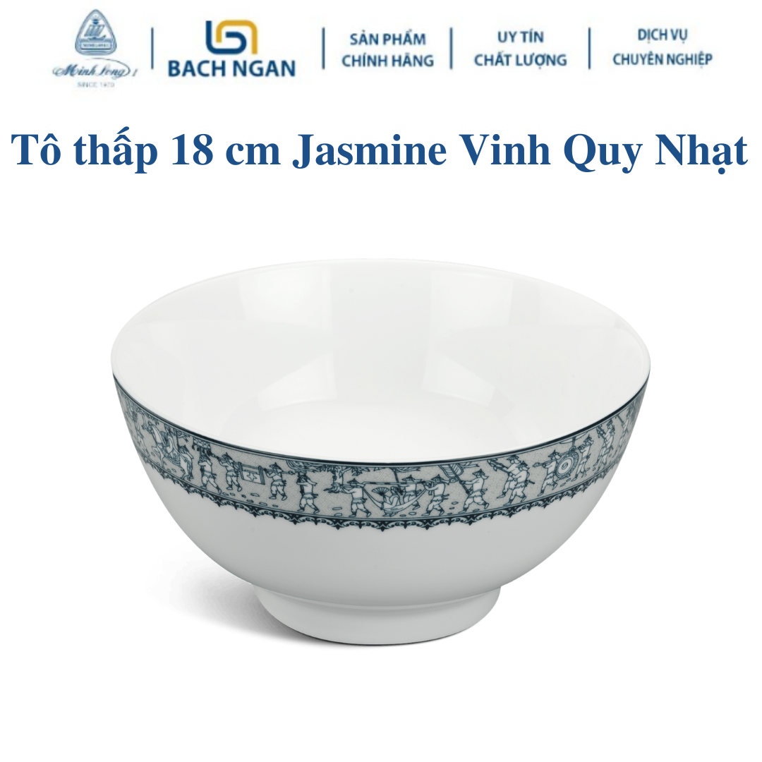 Tô cao 15 cm - Jasmine - Vinh Quy Nhạt - Gốm sứ cao cấp Minh Long