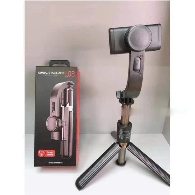 Gậy Chụp Hình Chống Rung PUCEN Gimbal Stabilizer L08, Có 3 Chân Đỡ, Tặng Kèm Nút Bấm BLT Hàng Cao Cấp - hàng chính hãng